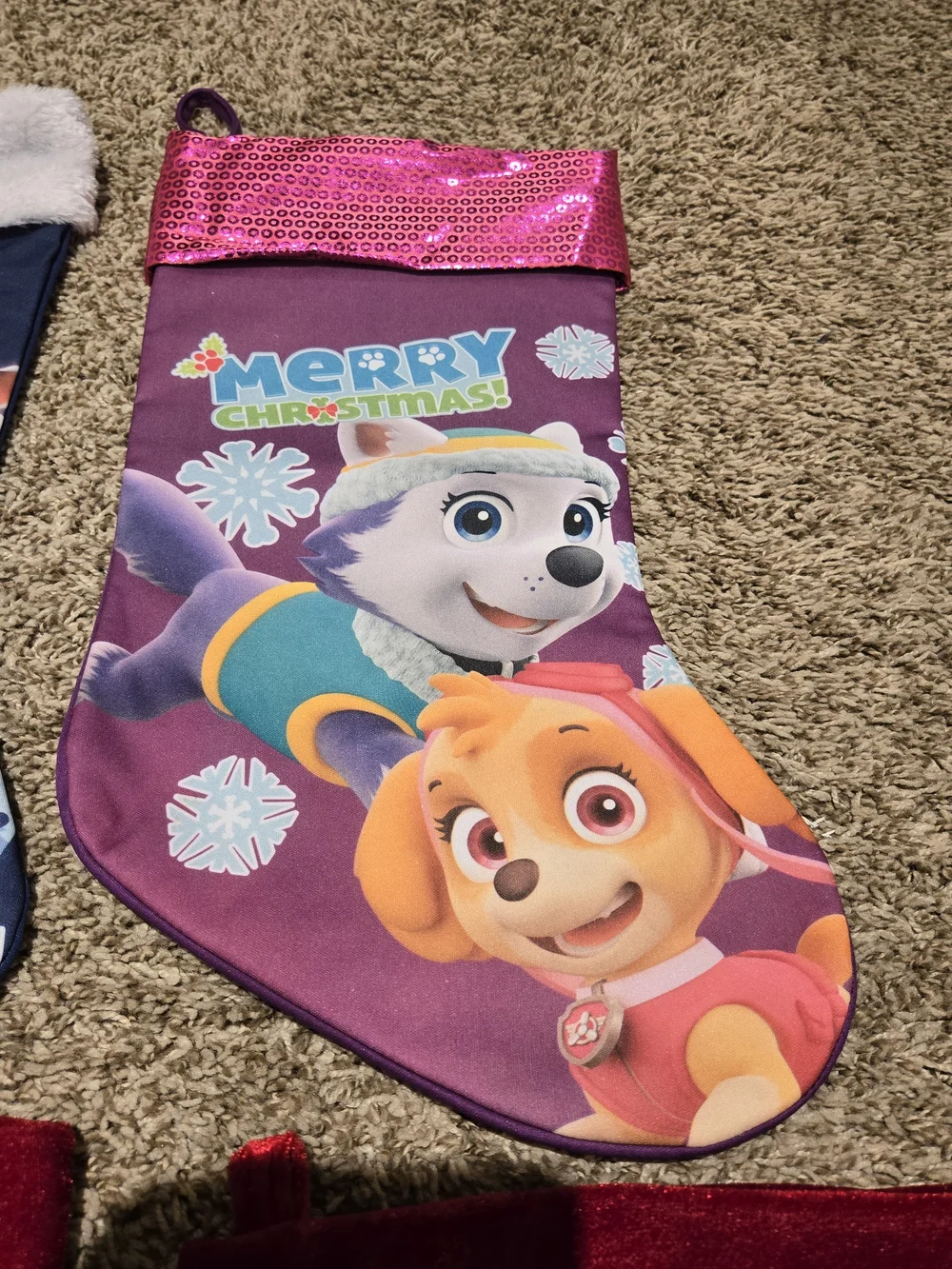 Paw Patrol And Snowflake Holiday Stocking Set Of 4
